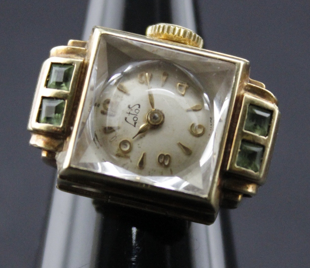 (image for) A 18K SOLID GOLD VINTAGE MANUAL WINDING RING /WATCH